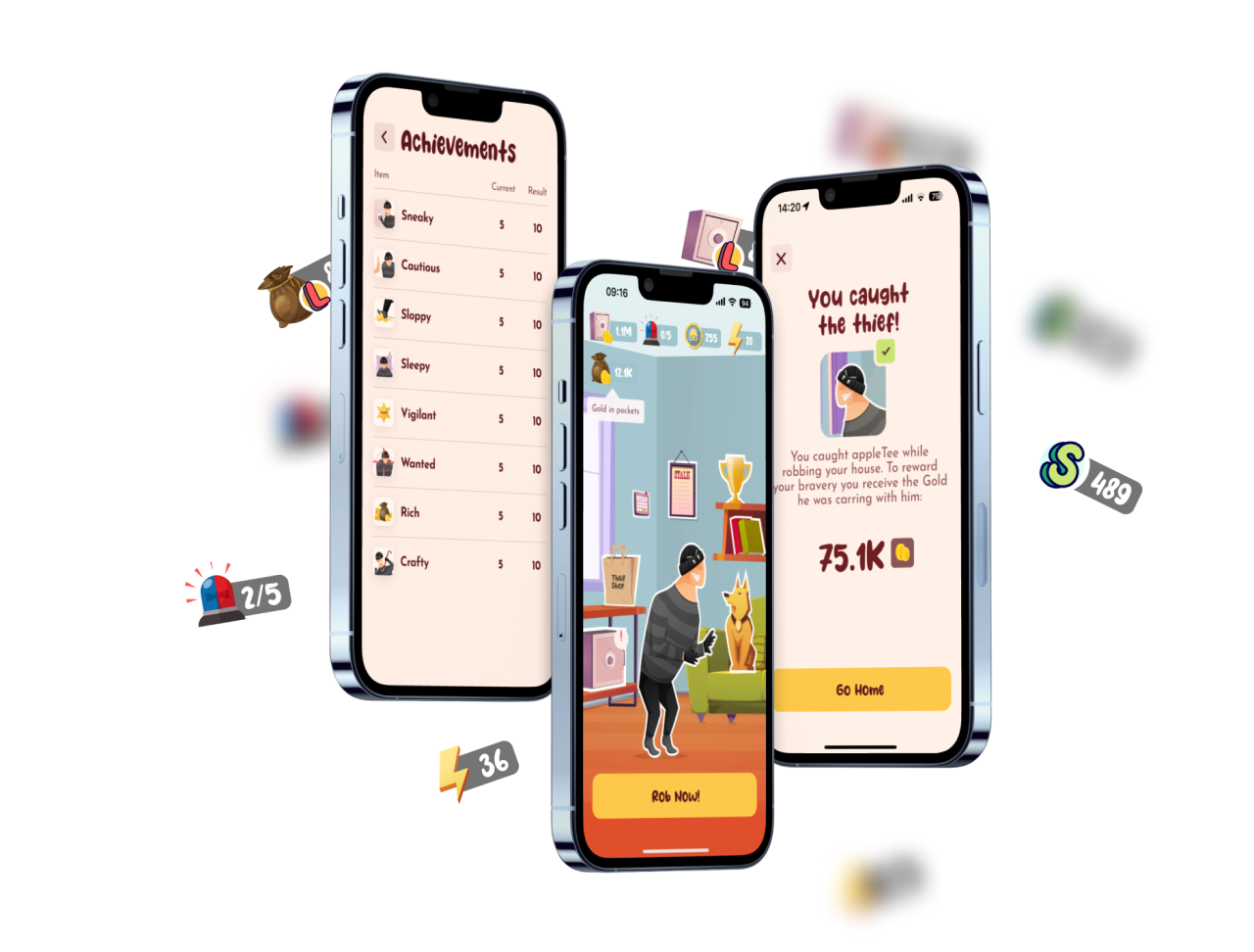 Token Thieves gameplay on a phone